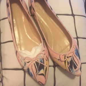 Printed J Crew flats